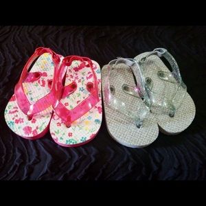 Infant Girl Flip Flops Size 3/4